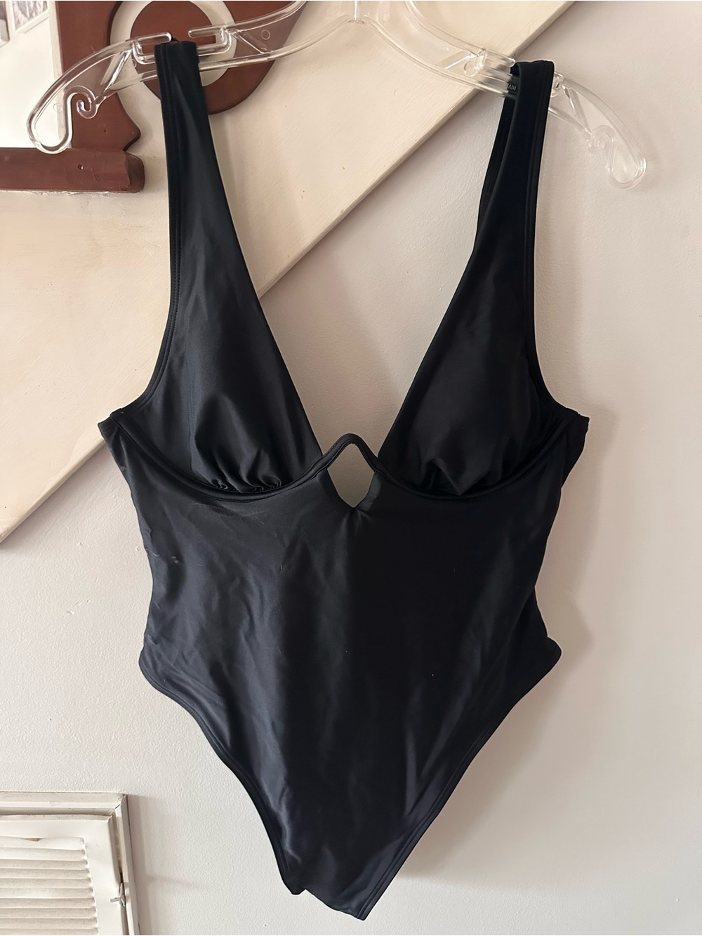 Cupshe Black Crisscross Back One-Piece Swimsuit